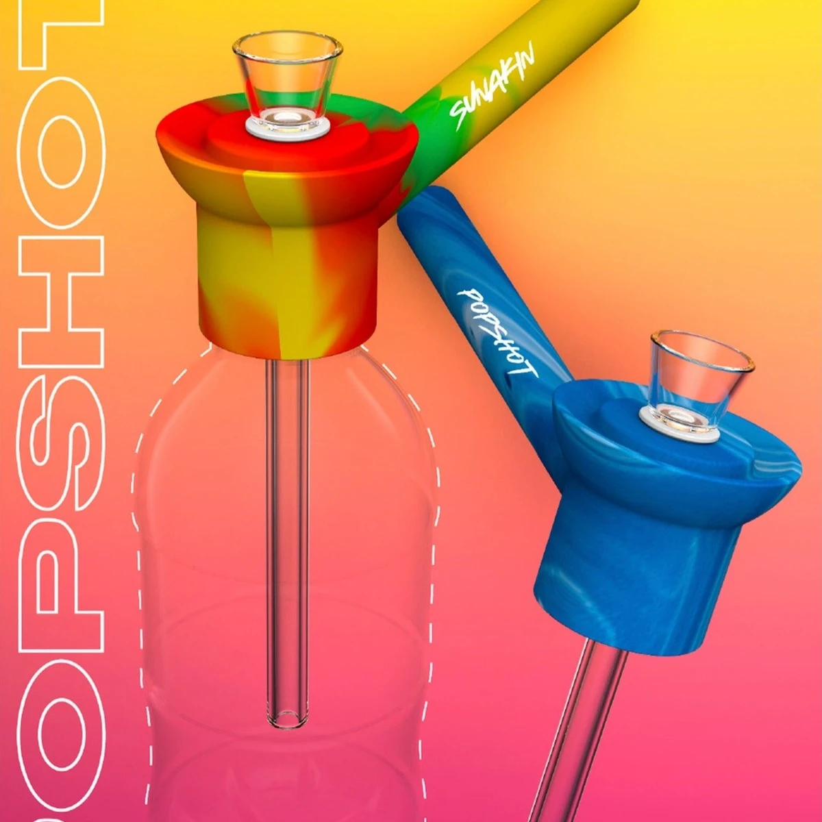 Sunakin Popshot на пляшці: скляний стержень опускається у воду
